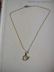 219.Gold Butterfly Pendant Necklace