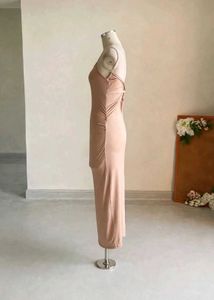 Sleek Nude Spaghetti Strap Dress