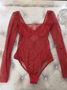 lace - mesh sexy bodysuit