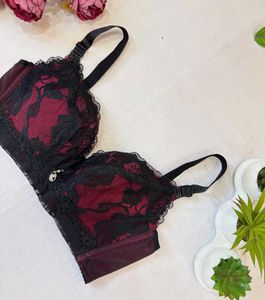 Lace Trimmed Balconette Bra