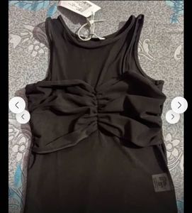 Sheer Black Twisted Crop Top
