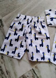 Giraffe Print Shirt Bottom Set