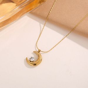 Elegant Moon Pendant Necklaces- Golden