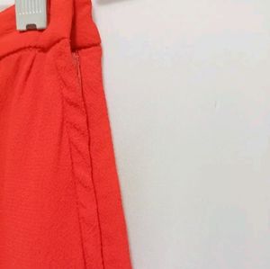 Womens H &amp; M Red Ruffle High Waisted Short