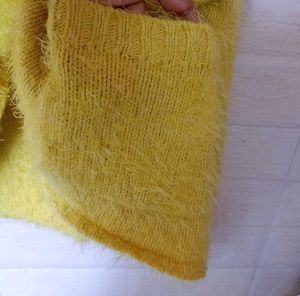Yellow Knit Cardigan