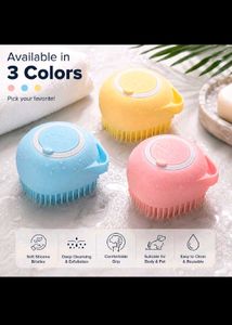 Silicone Body Scrubber Bath Brush PACK OF 2