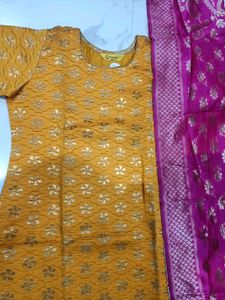 Elegant Mustard Kurta Set