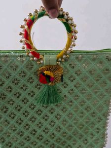 Embroidered Clutch with Embellishments