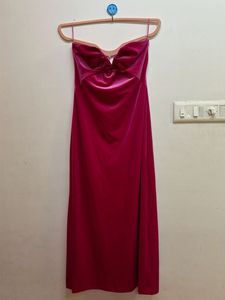 Elegant Velvet Strapless Dress
