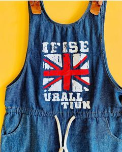 Denim Dress with UK Flag Graphic