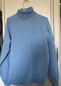 Sky Blue Turtleneck Sweater