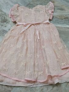 Pink Butterfly Girls Dress