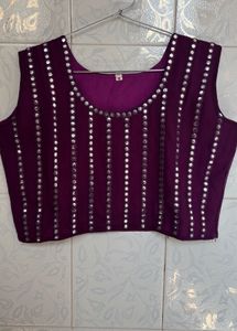 Embellished Purple Blouse