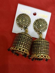 🥰Big size Golden polish jhumka Earring for women