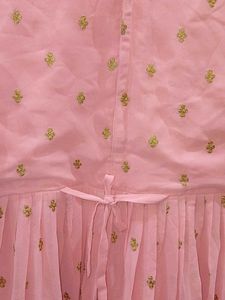 Elegant Pink Embroidered Kurta garara