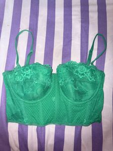 Green Bustier Padded Corset Top