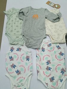 Cute Baby Girl Bodysuit 5 pcs combo
