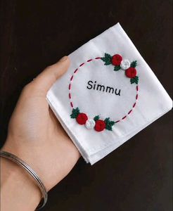 2 Personalized Embroidered Handkerchief