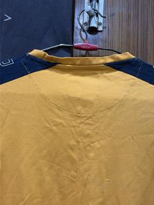 Men's Yellow Graphic Print T-Shirt