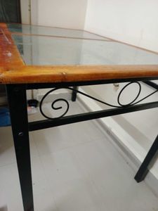 Wooden and Glass Table