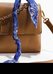 H&amp;M Tan Crossbody Bag with Scarf Handle
