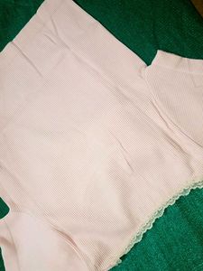 Vintage Rayno Pink Ribbed Top