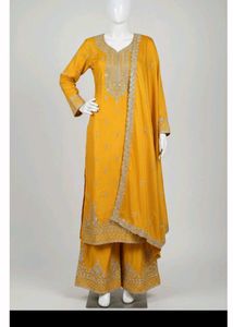 Embroidered Yellow Kurta
