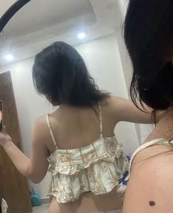 Floral Tie-Front Crop Top