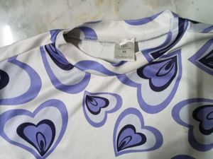 heart printed top