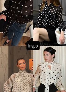 Chic Polka Dot Bow Blouse