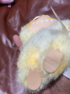Fluffy Yellow Labubu Plush Bagcharm