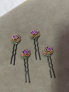 Lotus Hair Pins (Set of 5)
