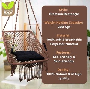 Boho Macrame Hanging Chair (Brand New)