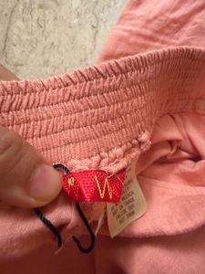 Peach Embroidered Kurta with Pants