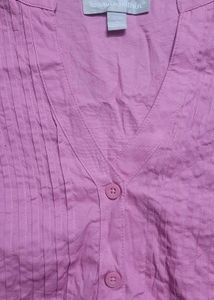 Chic Pink Pleated Midi Dress