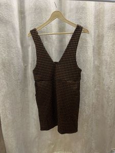 Checkered Pinafore Dress