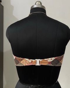 Patchwork Print Bandeau Top