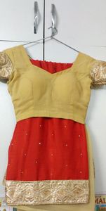 🔥SALE🔥Elegant Indian Style Red &amp; Gold Outfit