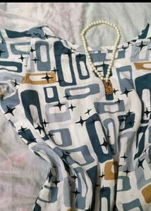 Retro Geometric Print Dress