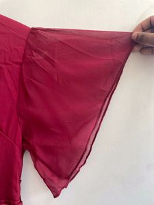 ANVI BE YOURSELF  Maroon Solid Fit&amp; Flare Dress