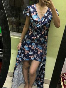 Floral Print High-Low Dress