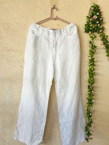 Elegant White Linen Pants