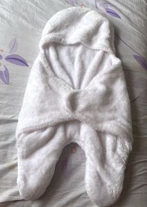 Cozy White Baby Swaddle