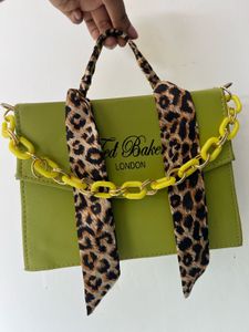 Ted Baker Green Handbag with Leopard Scarf