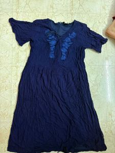 (combo dresses)White Kurta and blue fr