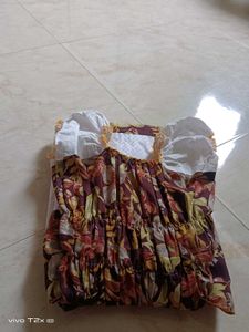 Floral Print Blouse with Puff Sleeves