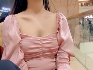 Satin Ruched Puff Sleeve Top