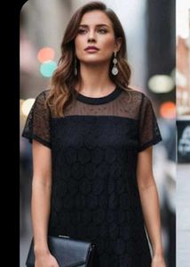 Elegant Black Lace Sheath Dress