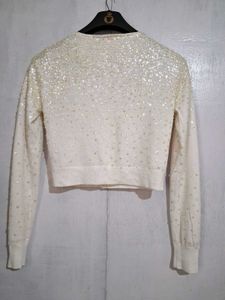 Beaded Cropped Cardigan