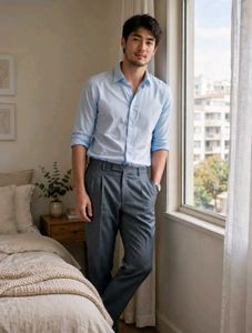 Men's Classic Light Blue Button-Down Shirt